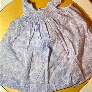 Feather baby purple floral embroidered dress